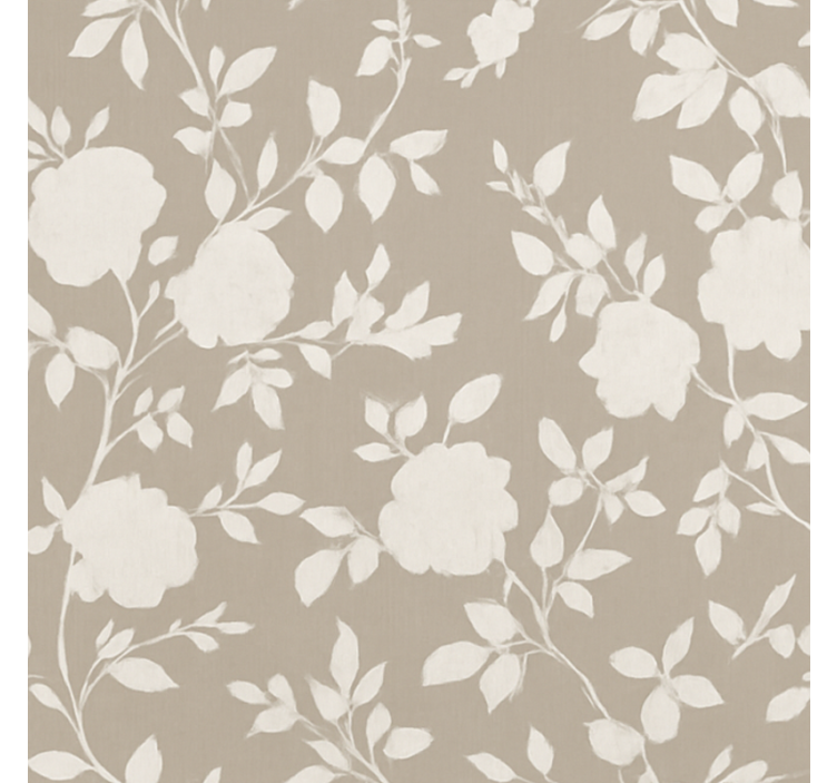 Beige graciösa blommor Rullgardin tonåringar - Tenstickers