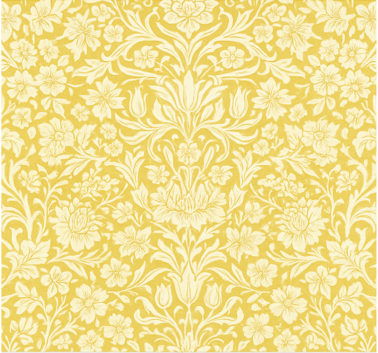 Rullgardin för matsal med gula mandalablommor - Tenstickers