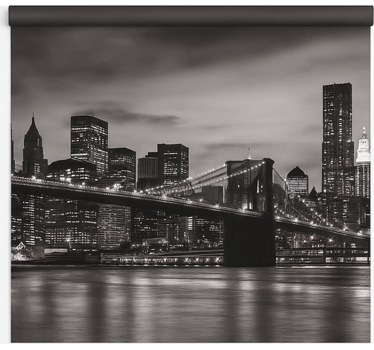 Rullgardin kontor stad på natten - Tenstickers