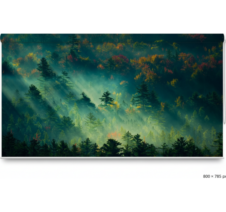 Rullgardin träd den stämningsfulla skogen - Tenstickers