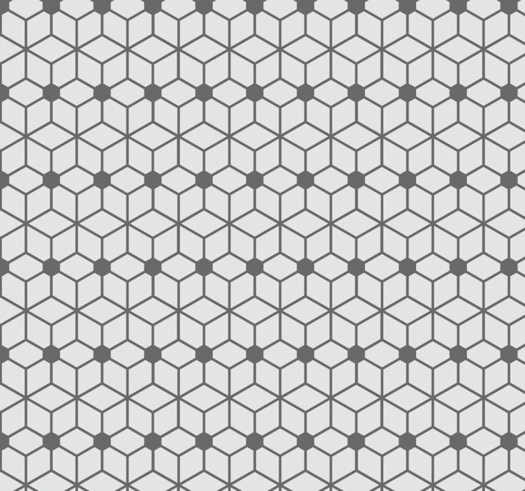 Rullgardin badrum hexagonalt mönster - Tenstickers