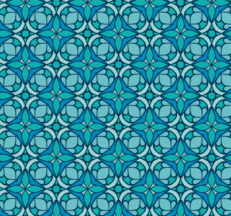 Rullgardin badrum geometriskt ornate mönster - Tenstickers
