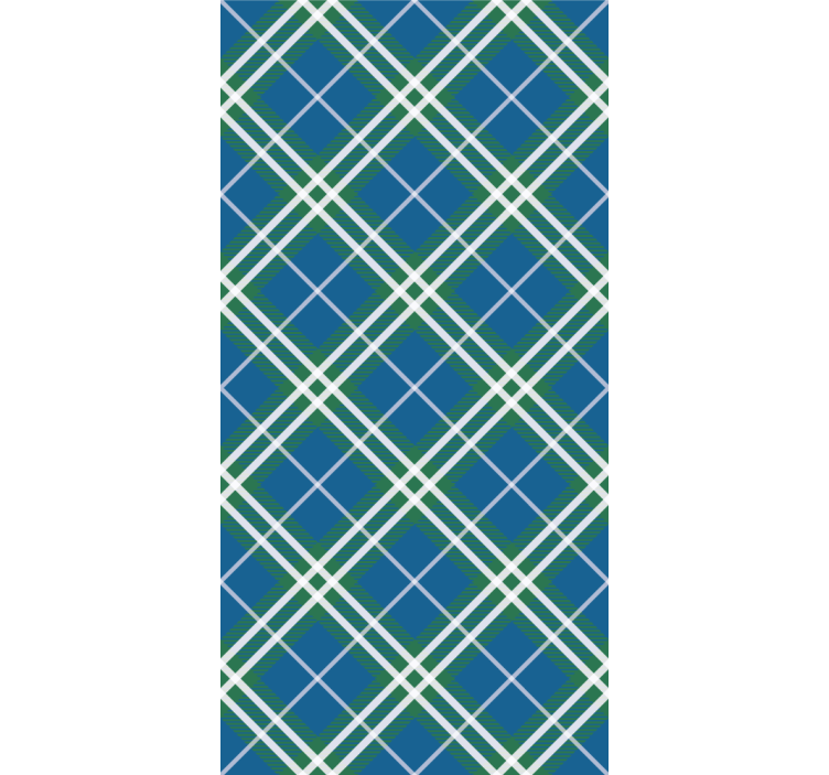 Rullgardin hemmakontor blå och grön skotsk tartan - Tenstickers