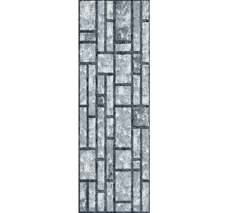 Rullgardin hemmakkontor grå betongblock - Tenstickers