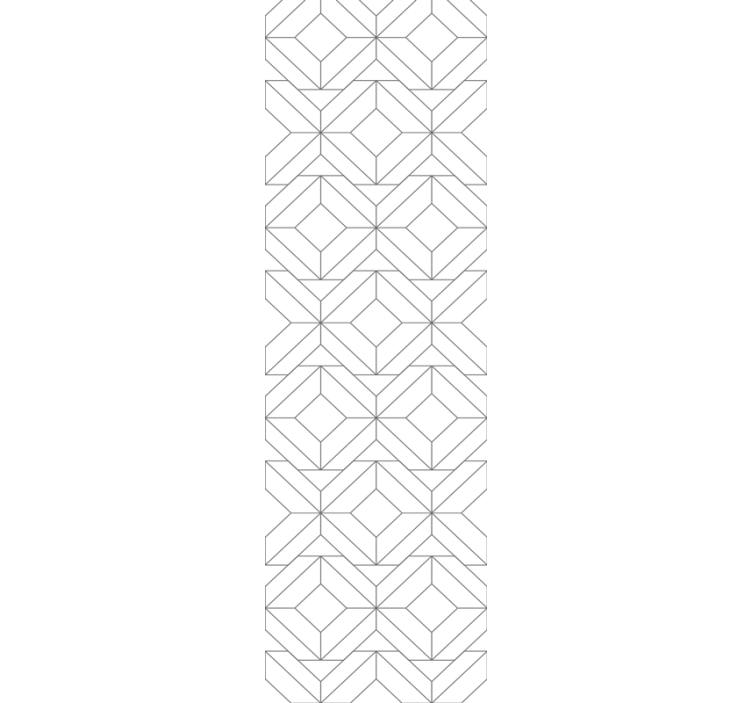 Rullgardin hemmakontor geometriskt vitt mönster - Tenstickers
