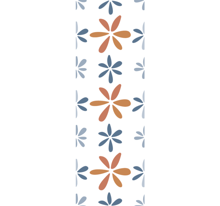 Rullgardin för matsal med blommiga geometriska mönster - Tenstickers