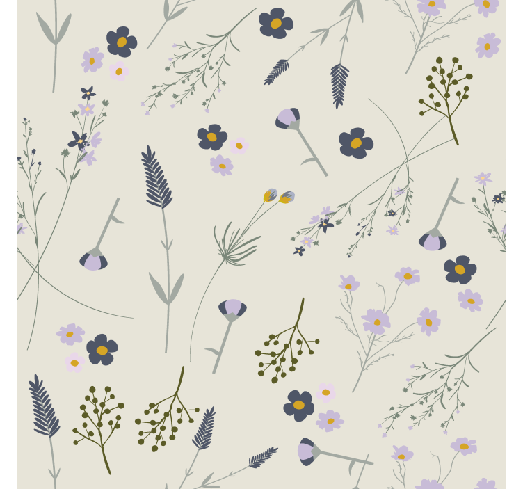 Rullgardin kök lila vildblomma blommig - Tenstickers