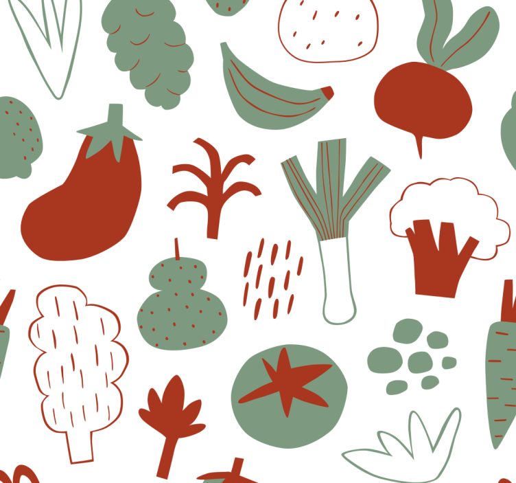 Rullgardin kök färgglada grönsaker - Tenstickers