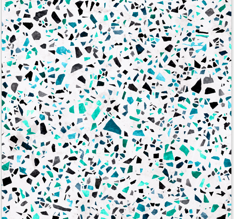 Rullgardin kök blå terrazzo mönster - Tenstickers