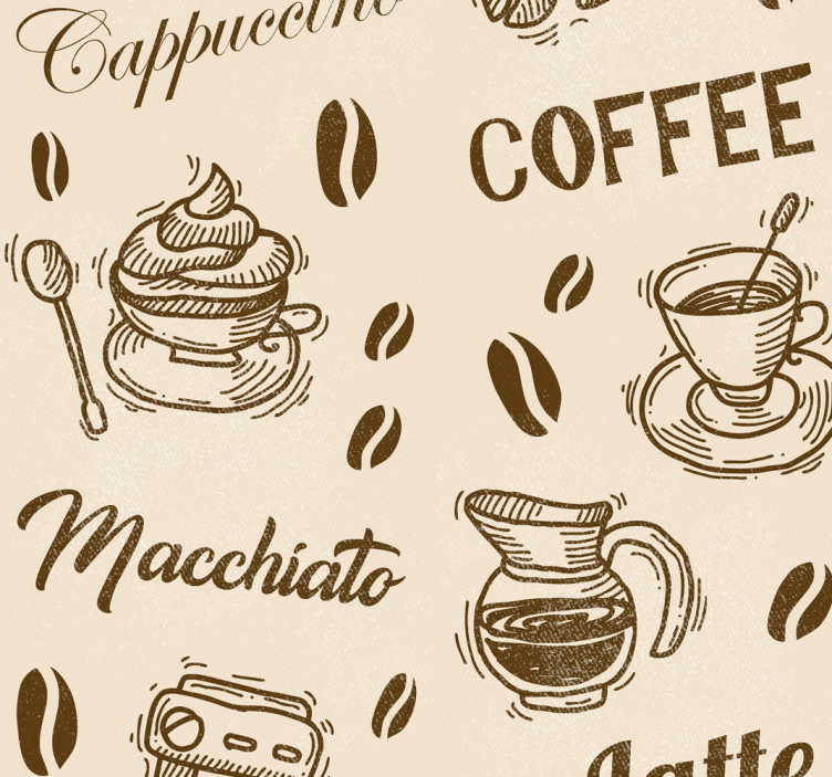 Rullgardin kök kaffedesign - Tenstickers