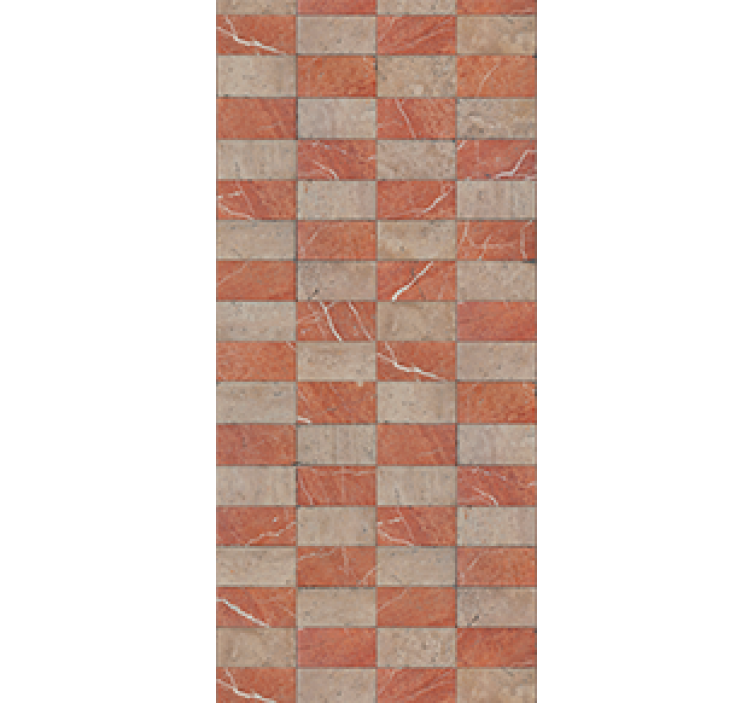 Rullgardin kök geometriska beige plattor - Tenstickers