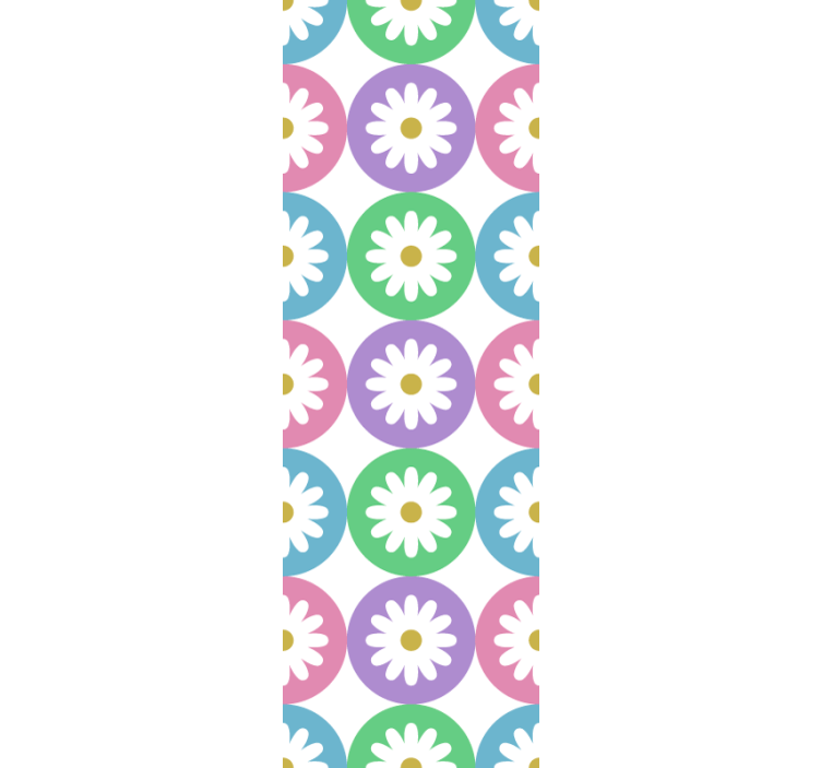 Rullgardin kök med prydnadsblommor cirklar - Tenstickers