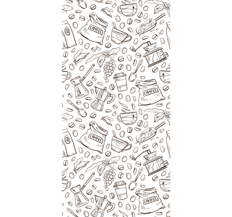 Rullgardin kök kaffemotiv set - Tenstickers