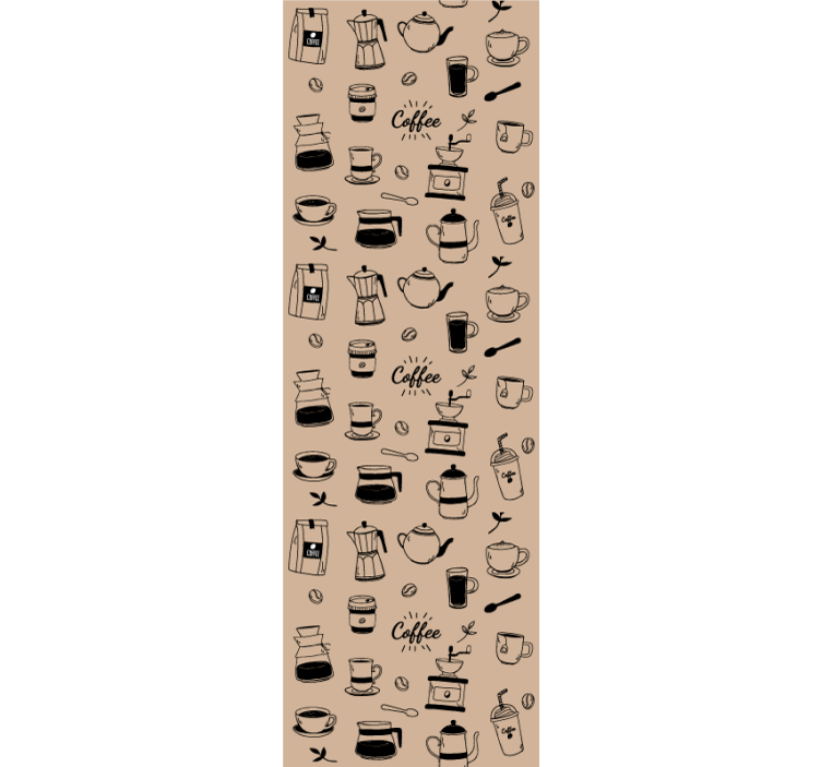 Rullgardin kök kaffemotiv - Tenstickers
