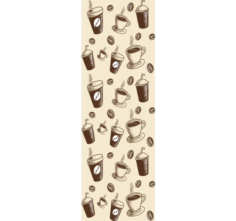 Rullgardin kök kaffemotiv design - Tenstickers