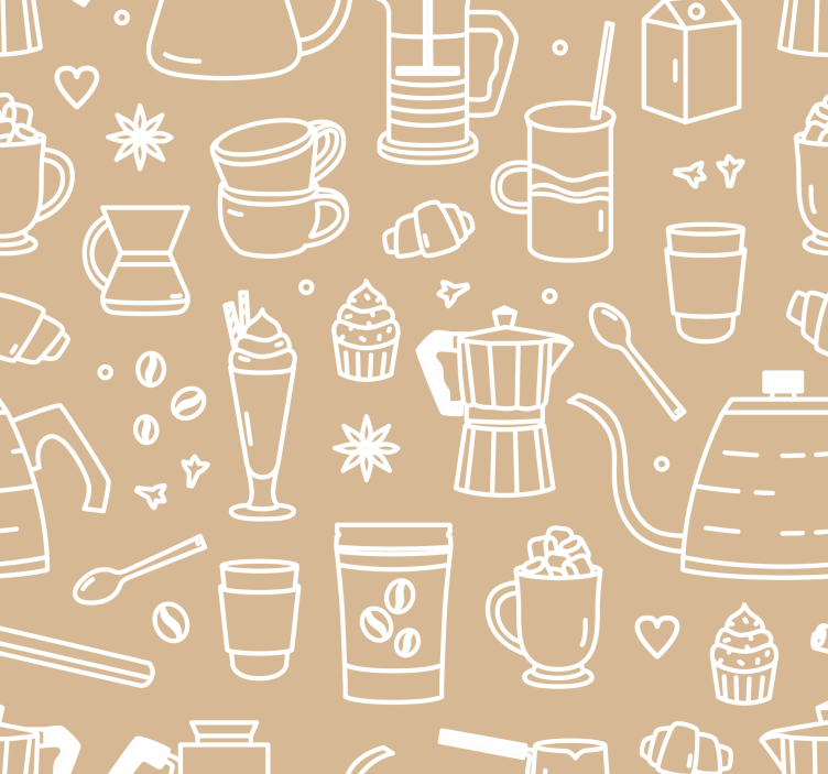 Rullgardin kök cafémotivset - Tenstickers