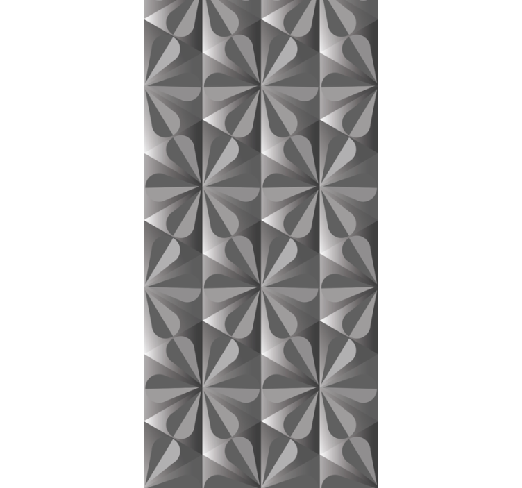 Rullgardin kök med vintage geometriskt blommönster - Tenstickers