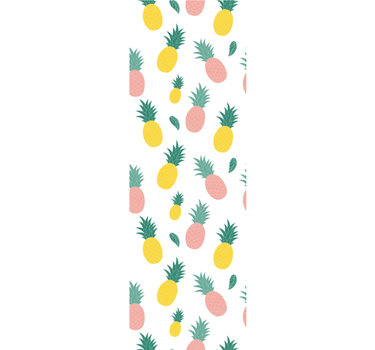 Rullgardin kök mönster av ananas och frukter - Tenstickers