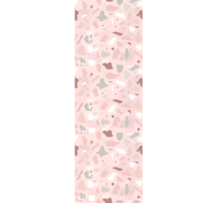 Rullgardin kök rosa nyanser terrazzo mönster - Tenstickers