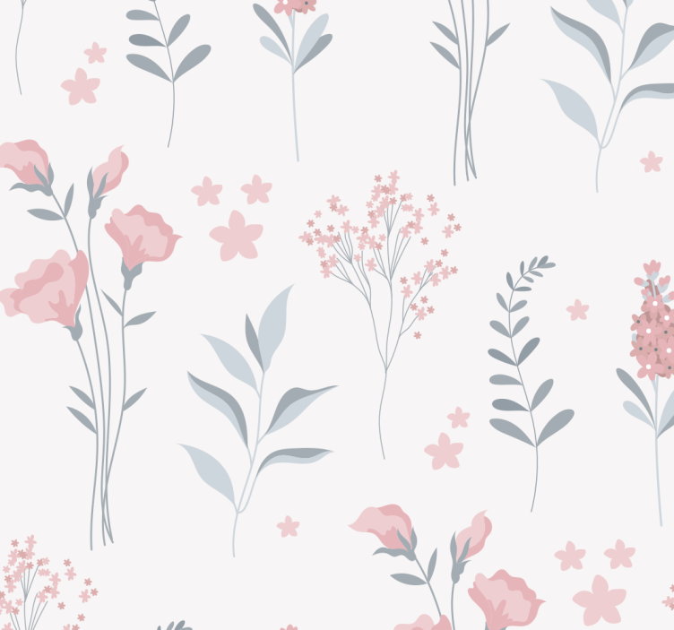 Rullgardin kök rosa blomster - Tenstickers