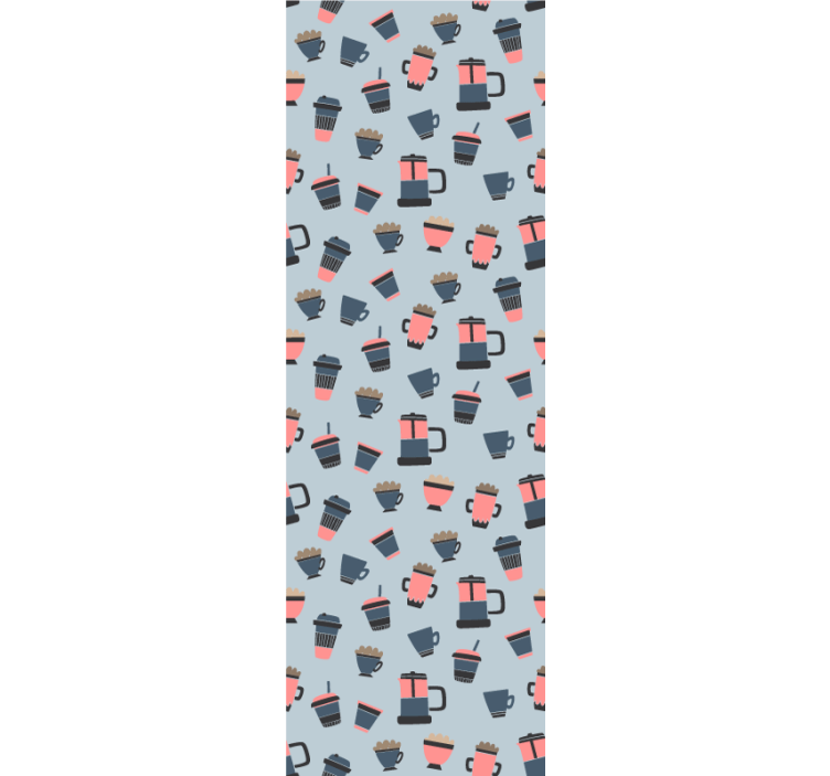 Rullgardin kök kaffe takeaway mönster - Tenstickers