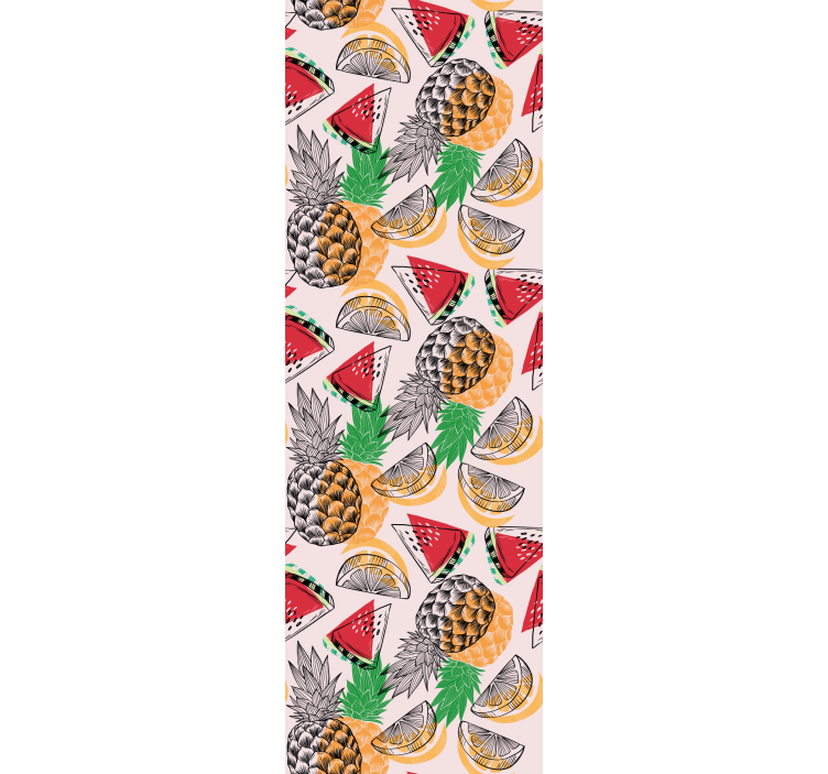 Rullgardin kök sommartryck ananas - Tenstickers
