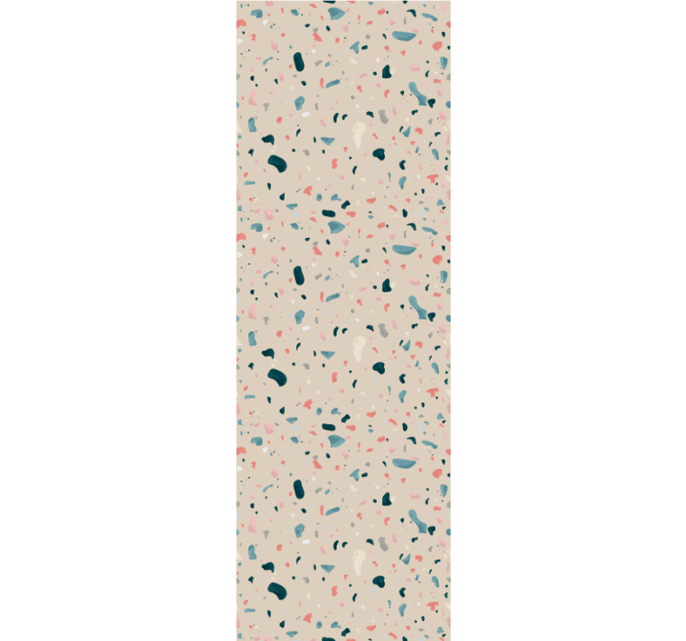 Rullgardin kök handmålat terrazzo mönster - Tenstickers