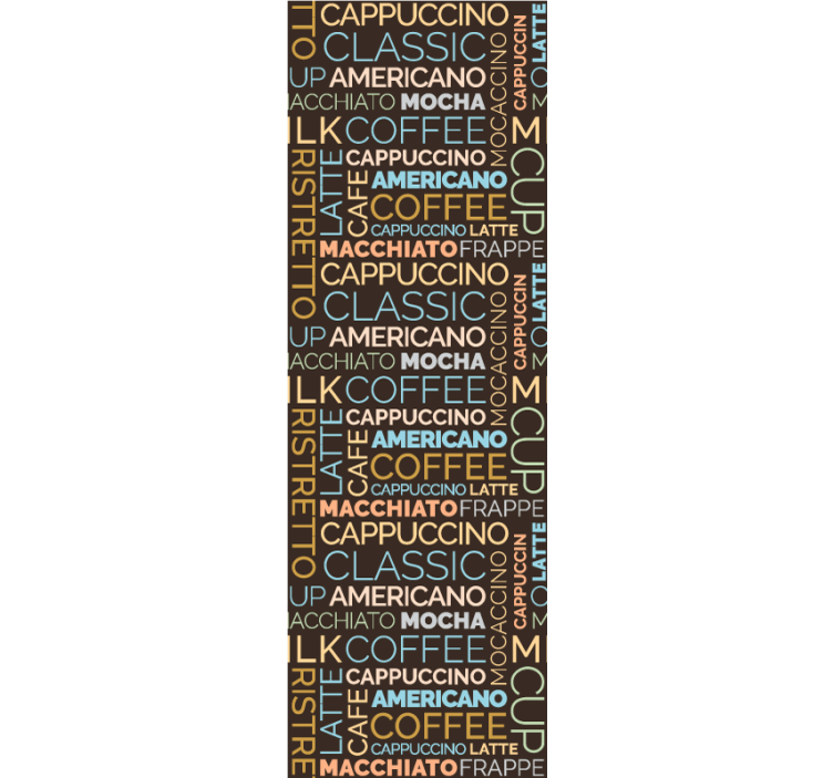 Rullgardin kök kaffetextmönster - Tenstickers