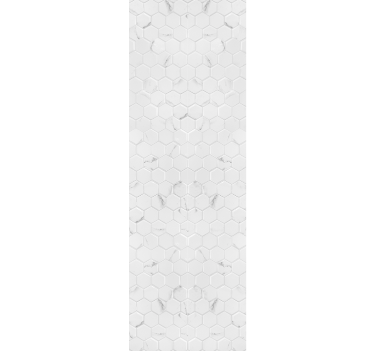 Rullgardin kök eleganta grå hexagonplattor - Tenstickers