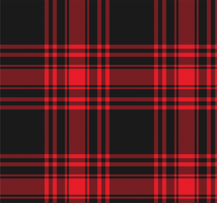 Rullgardin kök menzies tartan svart röd rutmönster - Tenstickers