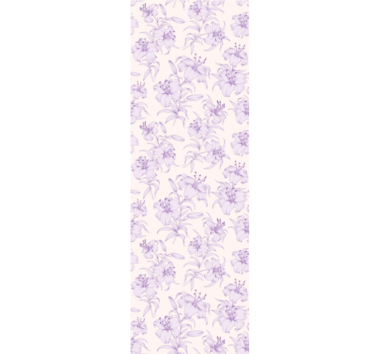 Rullgardin för matsal med blommande liljor design - Tenstickers