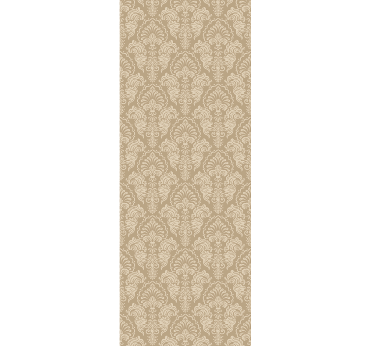 Rullgardin för matsal beige damaskstil - Tenstickers