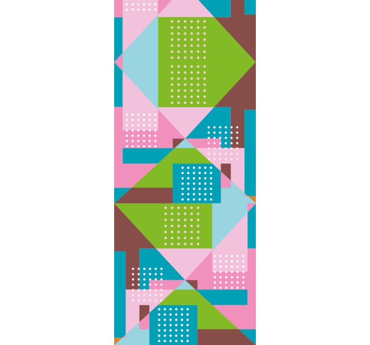 Rullgardin för matsal pastell geometriskt mönster - Tenstickers