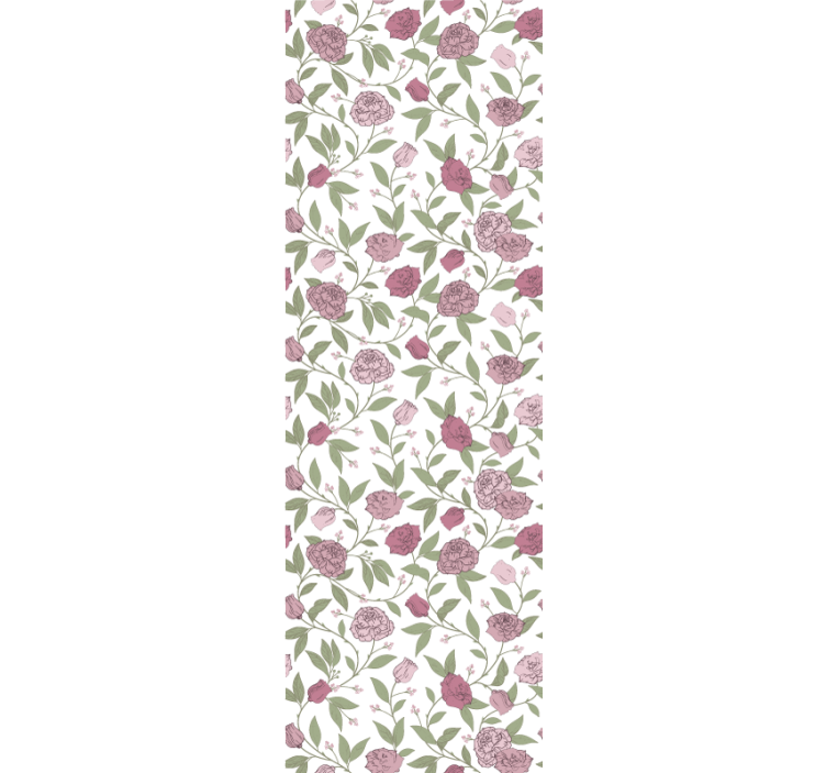 Rullgardin för matsal i blekrosa vintage rosor - Tenstickers