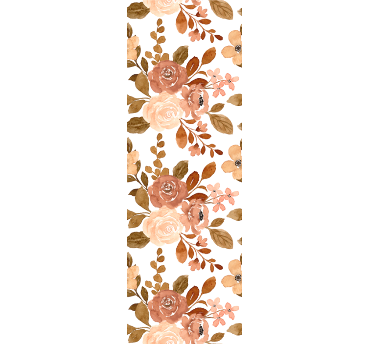 Rullgardin för matsal eleganta rosa pastellblommor - Tenstickers