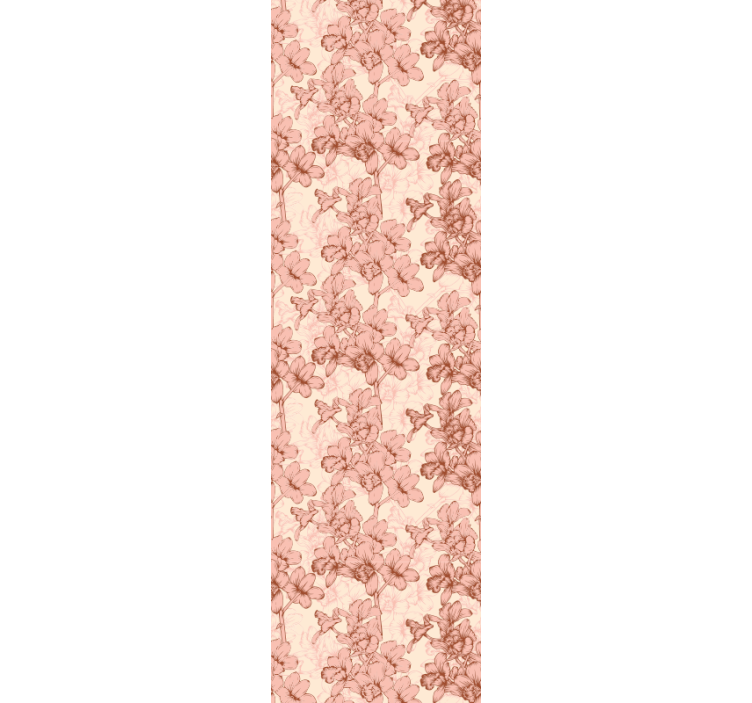 Rullgardin för matsal vintage 3d blommor - Tenstickers