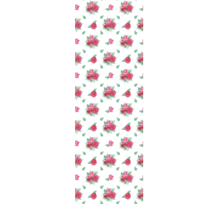 Rullgardin för matsal mönster av rosa och röda rosor - Tenstickers