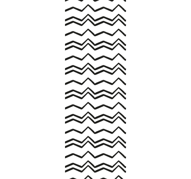 Rullgardin för matsal svartvit zigzag - Tenstickers
