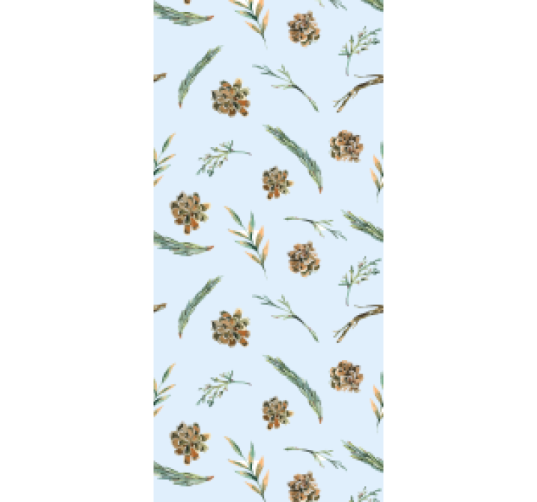 Rullgardin för matsal akvarellblommor blå - Tenstickers