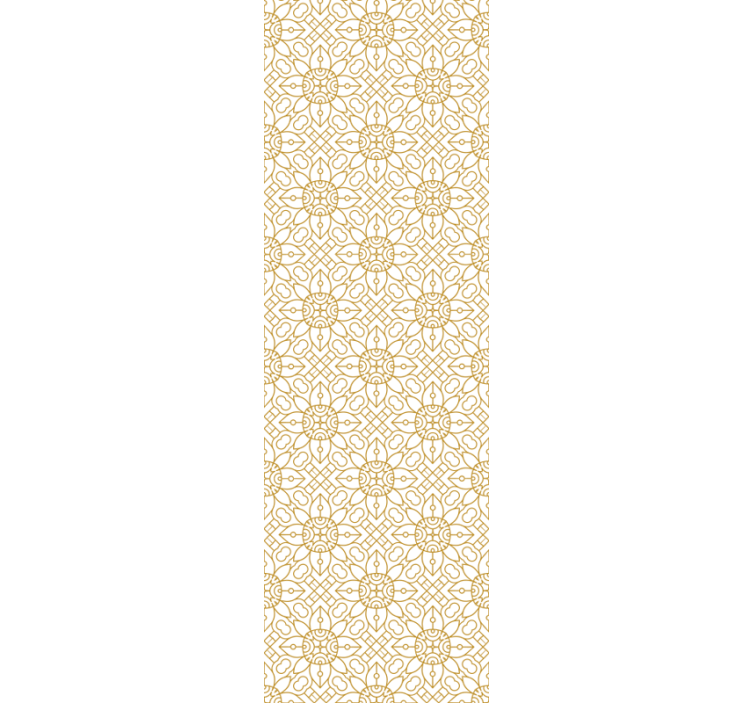 Rullgardin för matsal modern vit blommönster - Tenstickers