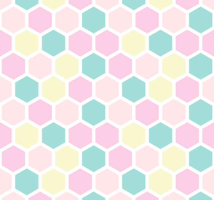 Rullgardin för matsal geometriskt mönster och pastellfärger - Tenstickers