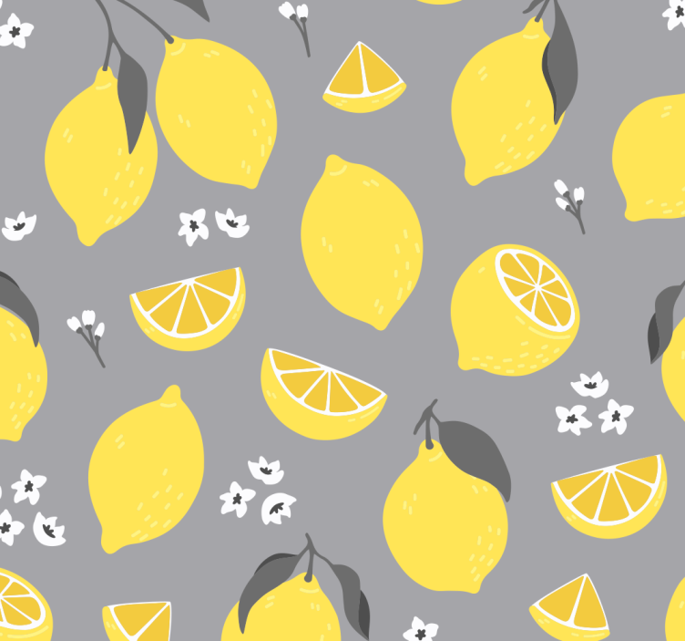 Rullgardin för matsal tropisk citron - Tenstickers