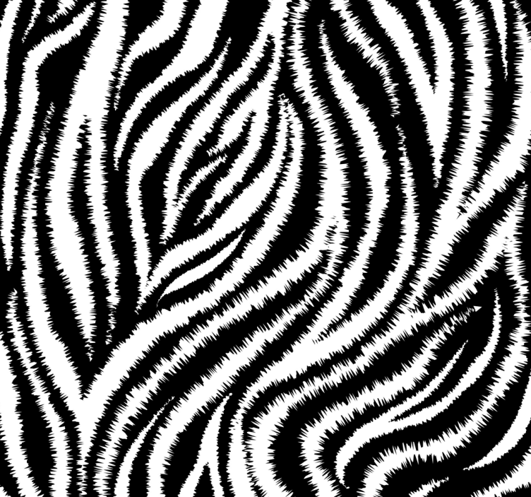 Rullgardin för matsal klassisk oregelbunden svartvit zebra - Tenstickers