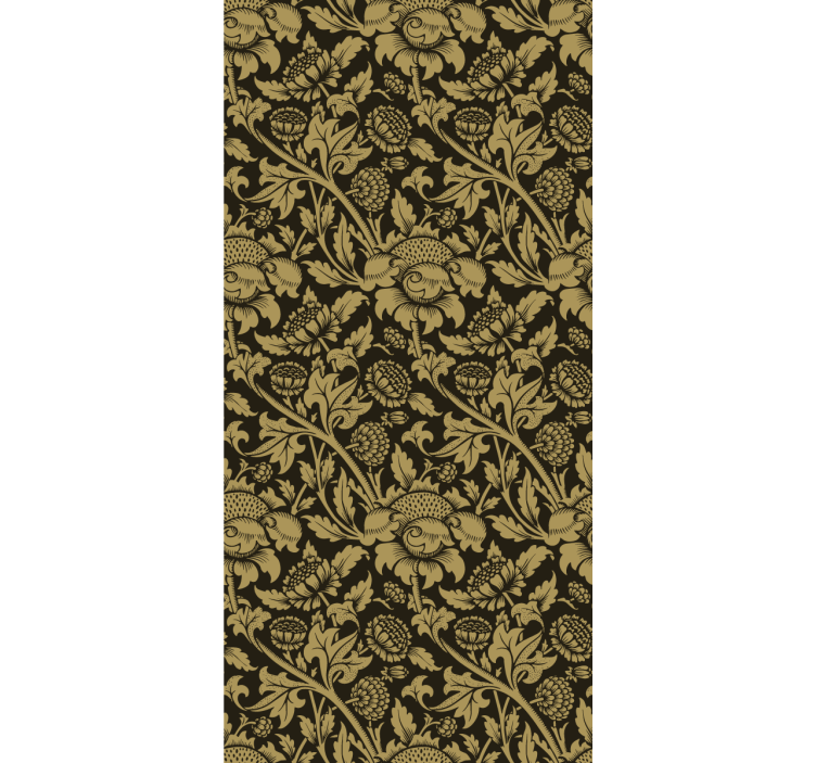 Rullgardin för matsal vintage franskt blommönster - Tenstickers