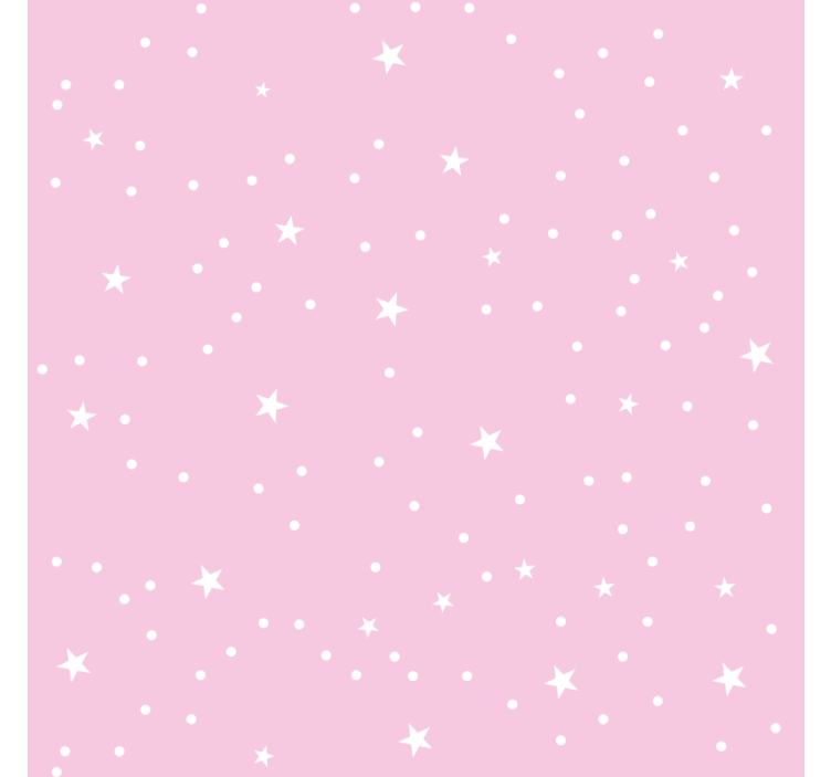 Rrullgardin barn vita stjärnor med rosa bakgrund - Tenstickers