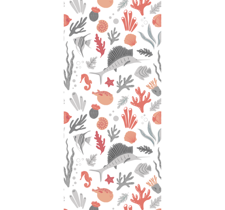 Rullgardin barn marinliv illustration - Tenstickers