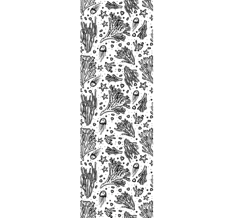 Rrullgardin barn svarta silhuetter av havdjur - Tenstickers