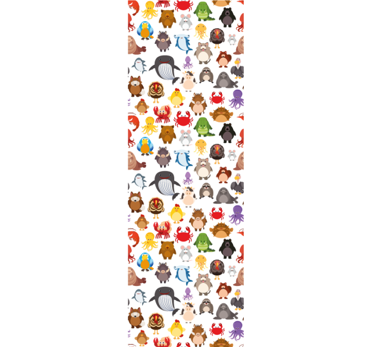 Rullgardin barn vilda djur i färger - Tenstickers