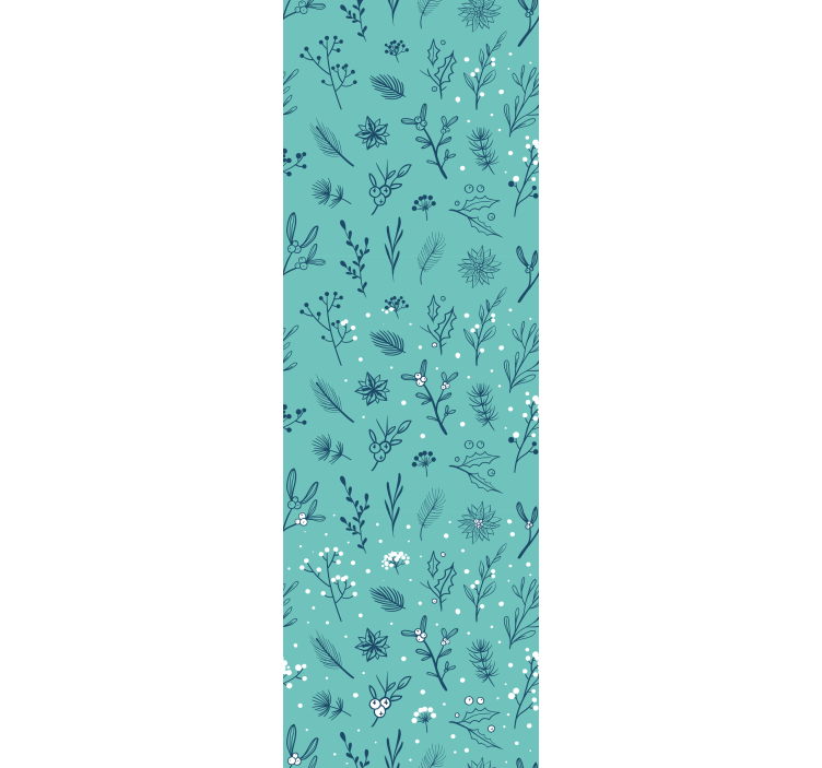 Rullgardin barn ljusblå julmönster ikoner - Tenstickers