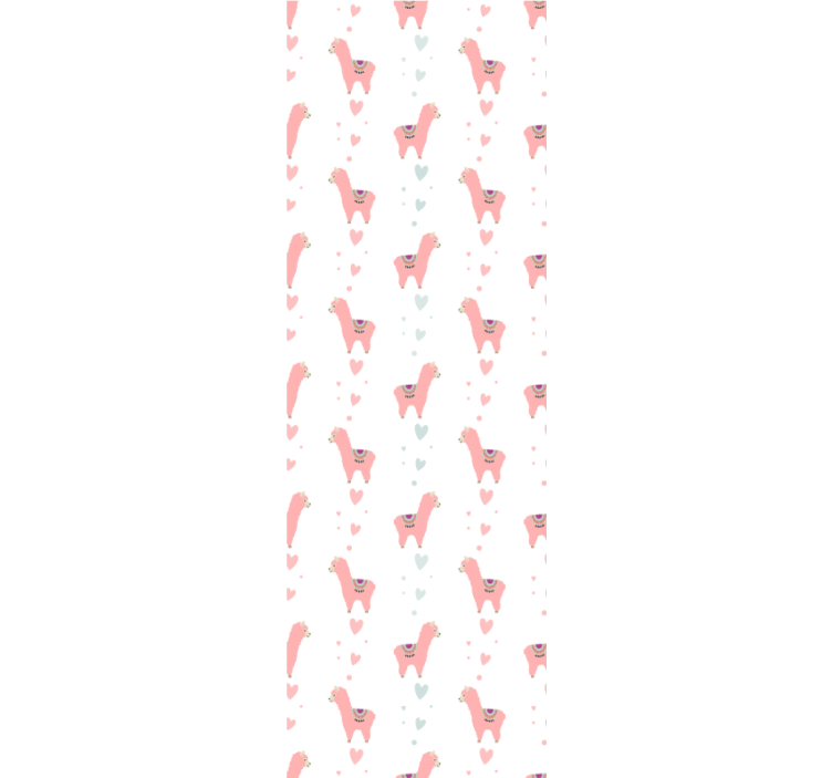 Rrullgardin barn rosa lama mönster - Tenstickers